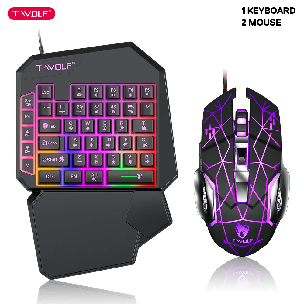 Gaming Keyboard Hand - T-WOLF TF900 клавиатура для одной руки,