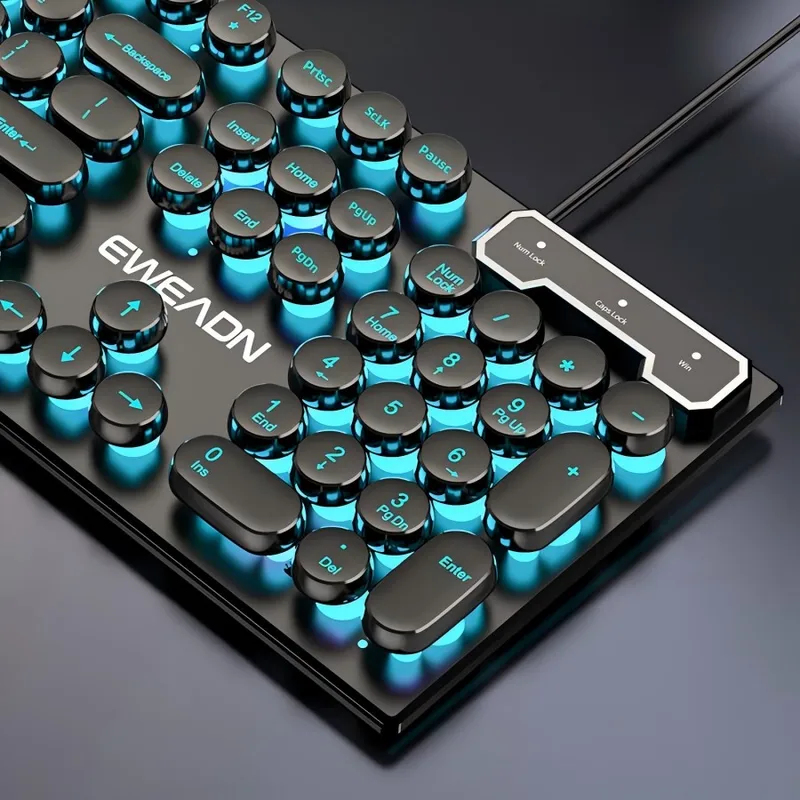 Gaming Keyboard Mechanical Wireless - Ретро-панк набор клавиатуры и мыши с