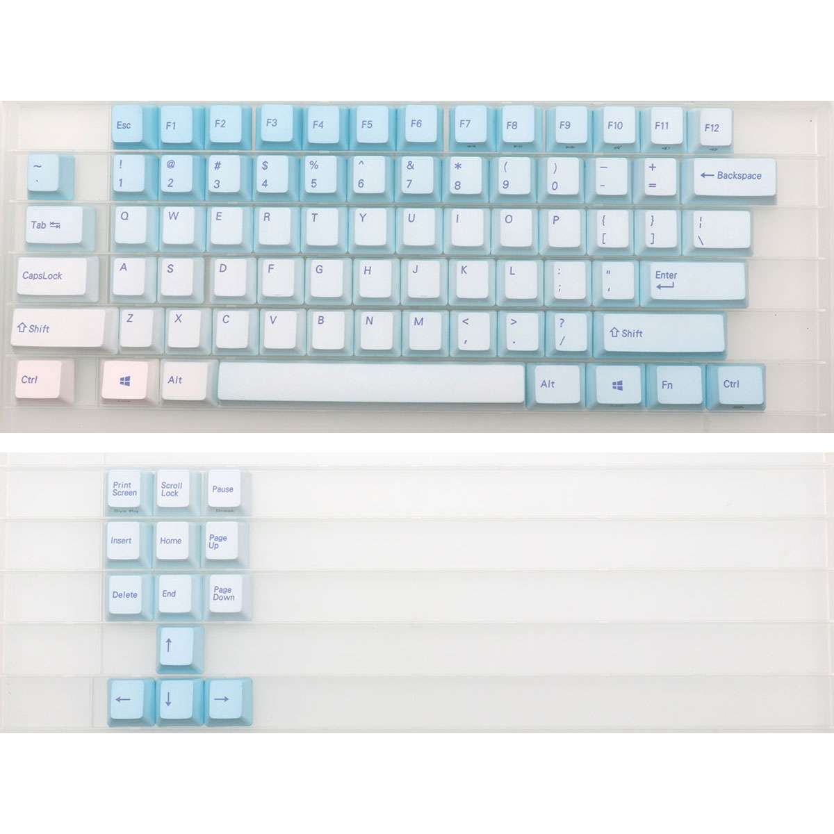 Gaming Keyboard Blue Switches - 87-клавишные колпачки для клавиш Frost Blue