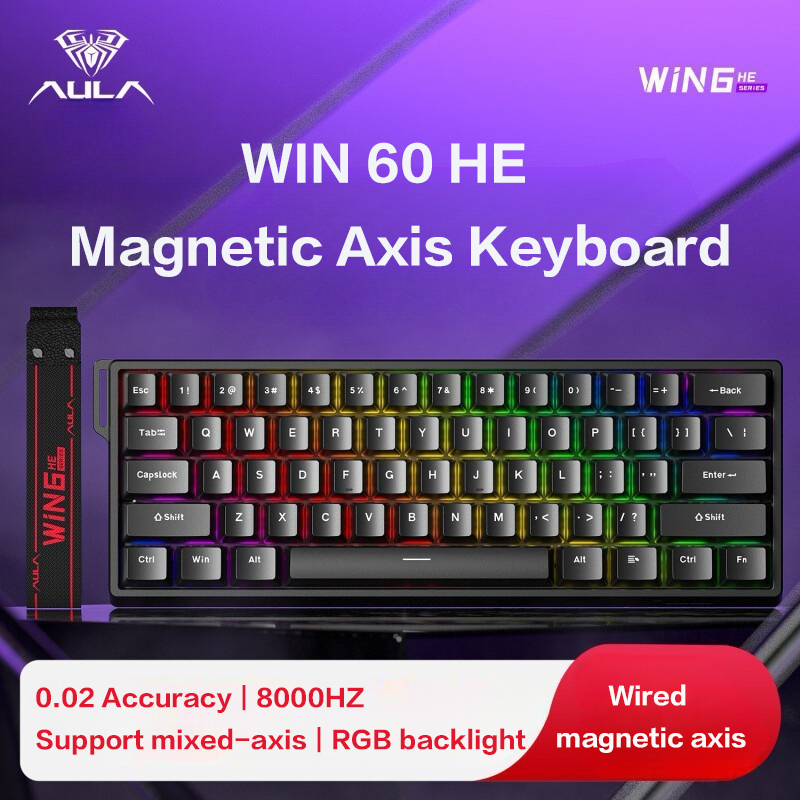 Gaming Keyboard Blue Switches - AULA WiN 60 Клавиатура с магнитной