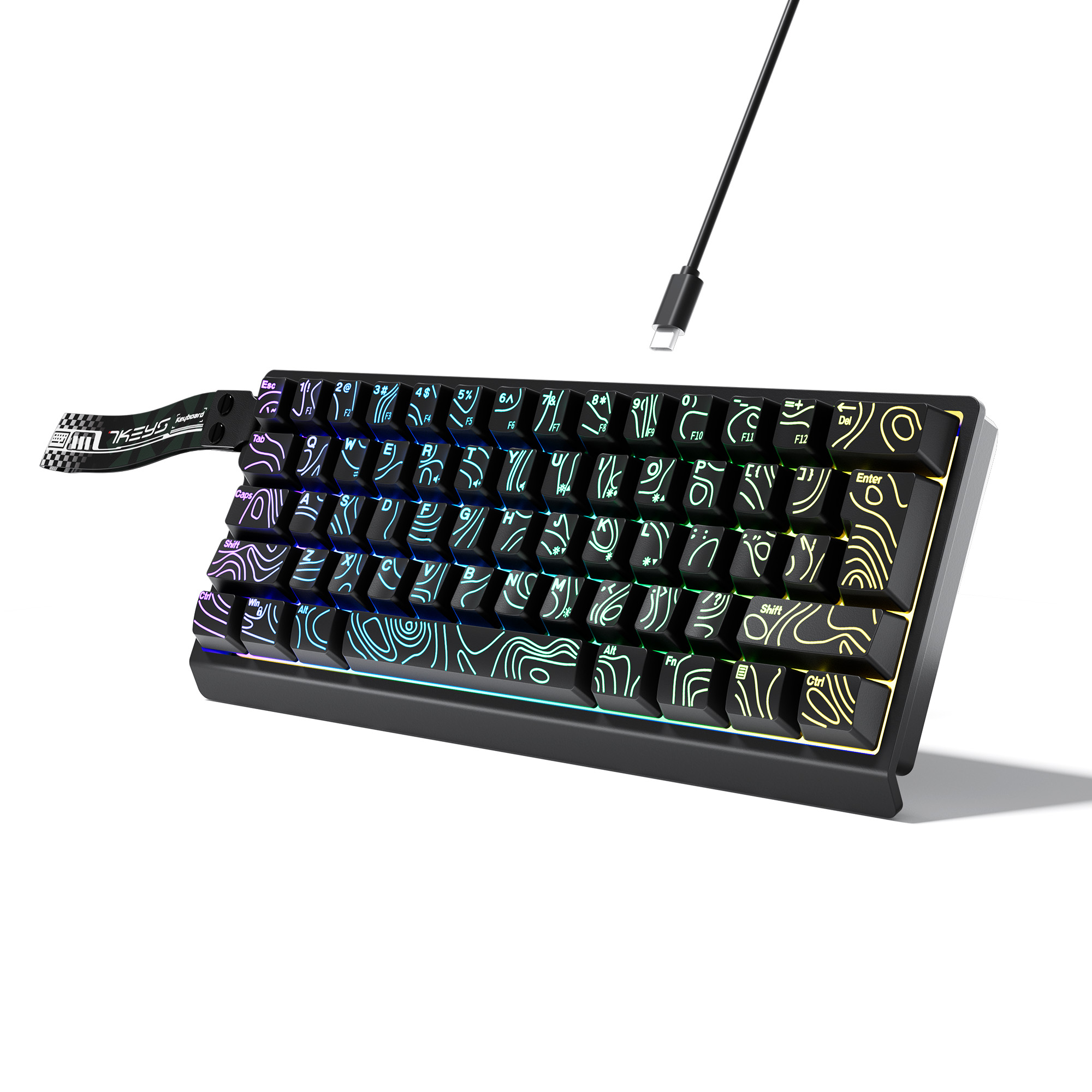 Gaming Keyboard Blue Switches - Компактная проводная клавиатура с RGB-подсветкой и