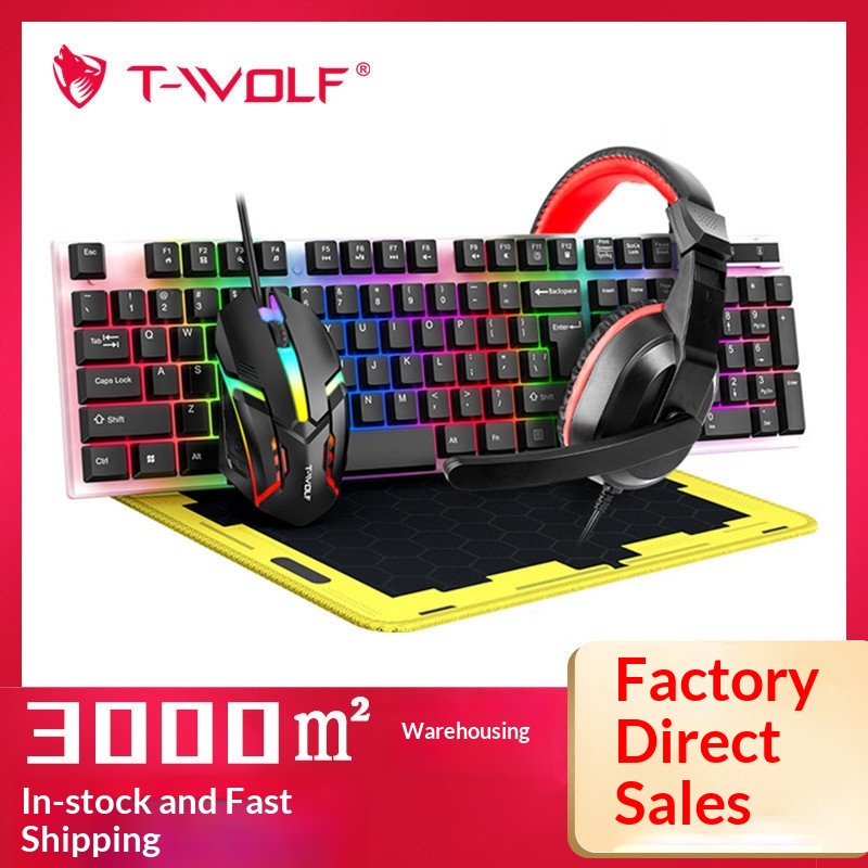 Gaming Keyboard Mouse And Headset Combo - Игровой набор T-Wolf Tf240 4 в