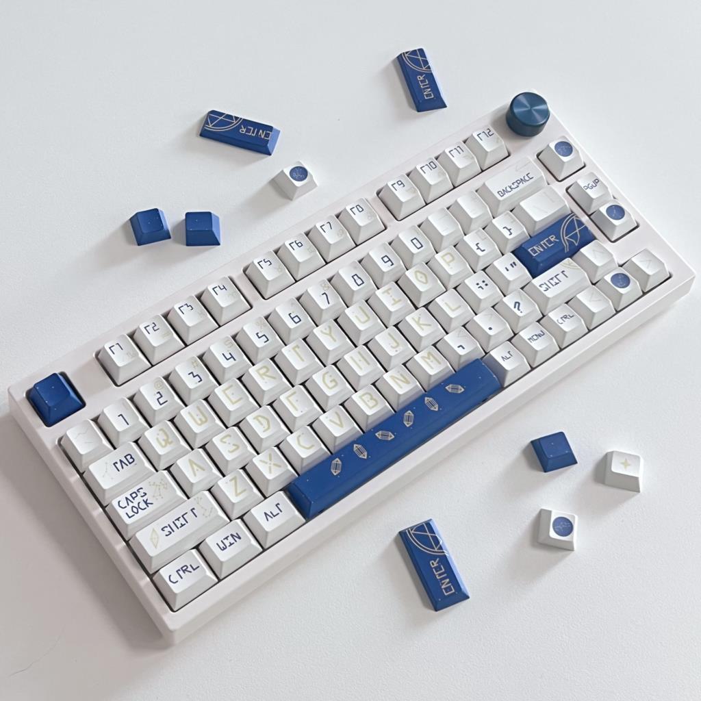 Keyboard Gaming Blue Switch - 132 клавиши, колпачки для клавиш Constellation
