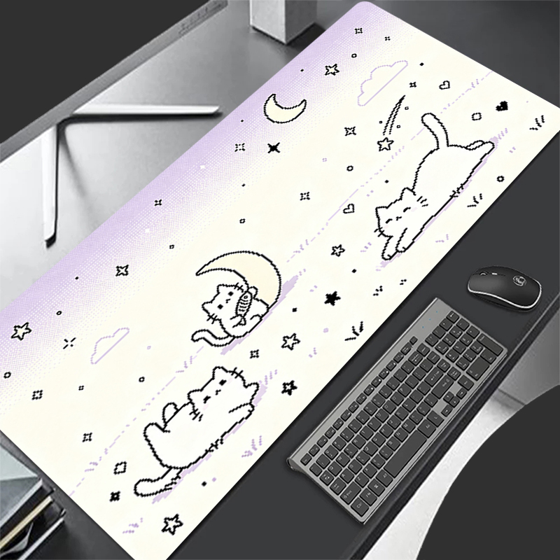 Gaming Keyboard Esports - Низкопиксельный мультяшный коврик для мыши, удлиненный