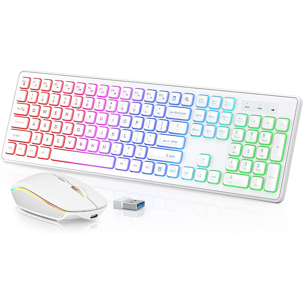 Gaming Keyboard Mechanical Wireless - Беспроводная клавиатура и мышь с подсветкой,
