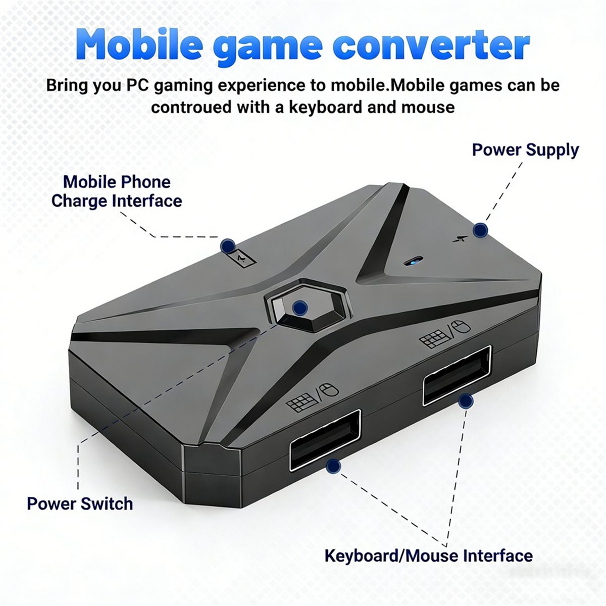 Комплект для мобильных игр ABG – обзор и цена Gaming Keyboard And Mouse Converter For Mobile