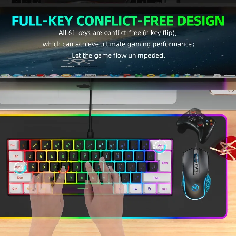 Комплект для геймеров: 60% кла – обзор и цена Gaming Keyboard Mouse And Headset Combo