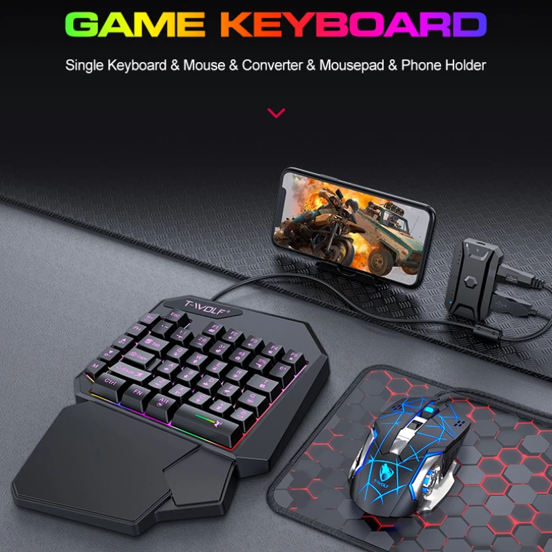 T-WOLF TF900 клавиатура для од – обзор и цена Gaming Keyboard Hand
