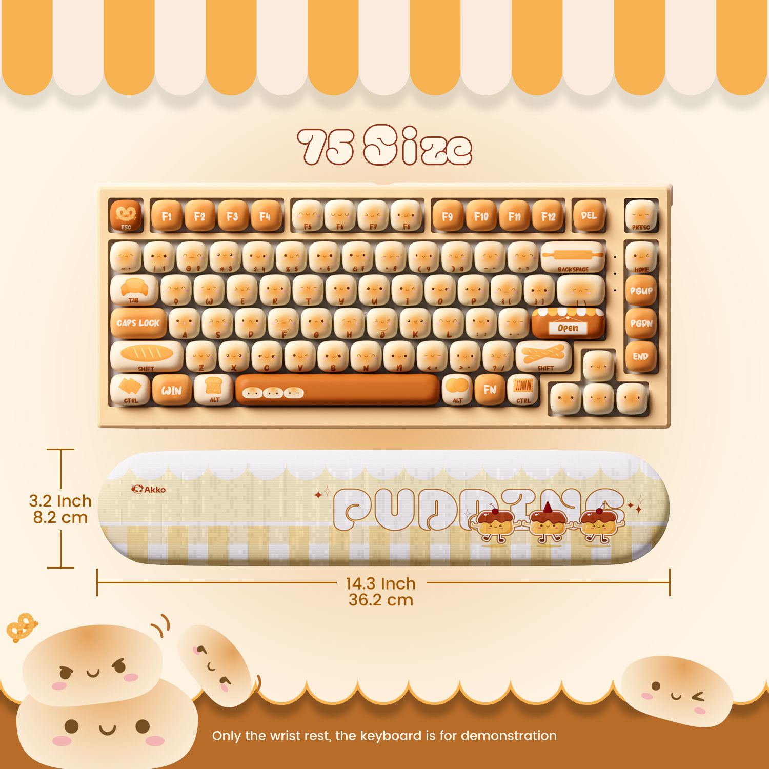 Akko Pudding Buns Клавиатура П – обзор и цена Gaming Keyboard Hand