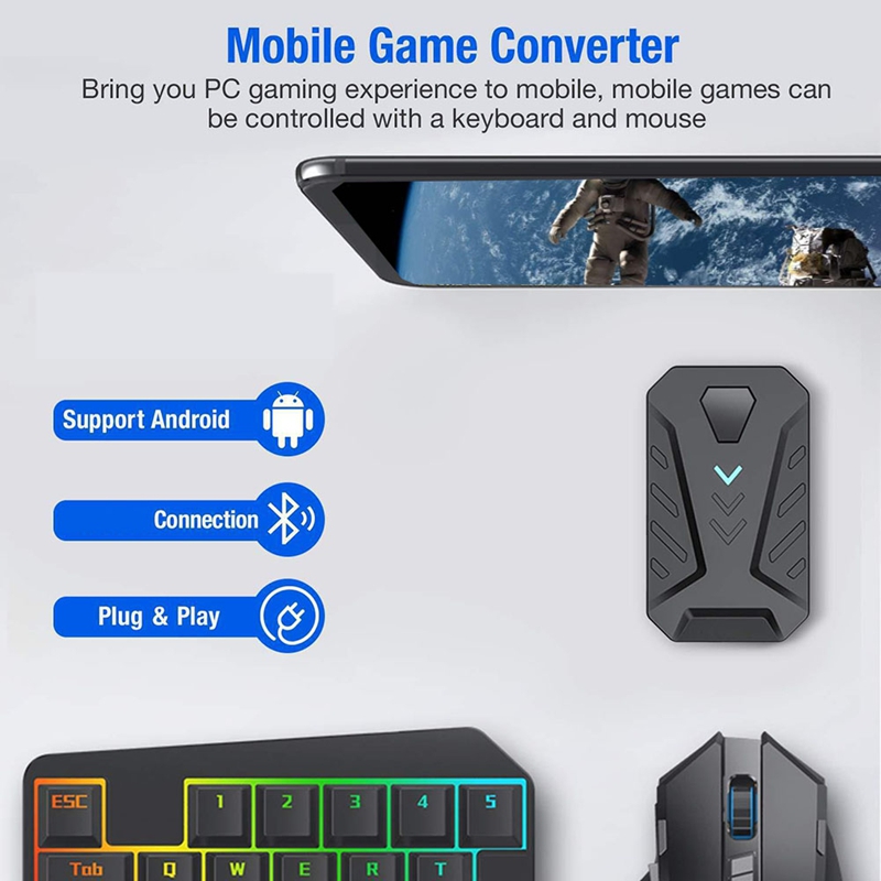 Портативный мобильный игровой  – обзор и цена Gaming Keyboard And Mouse Converter For Mobile