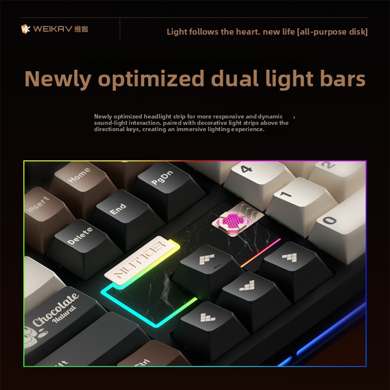 Механическая клавиатура WEIKAV – обзор и цена Gaming Keyboard Mechanical Wireless