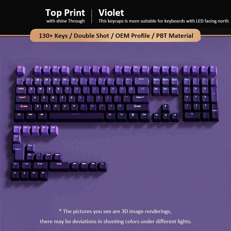 Кастомные градиентные фиолетов – обзор и цена Gaming Keyboard Top