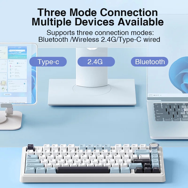 AULA F75 2,4G Беспроводная/Blu – обзор и цена Gaming Keyboard Blue Switches