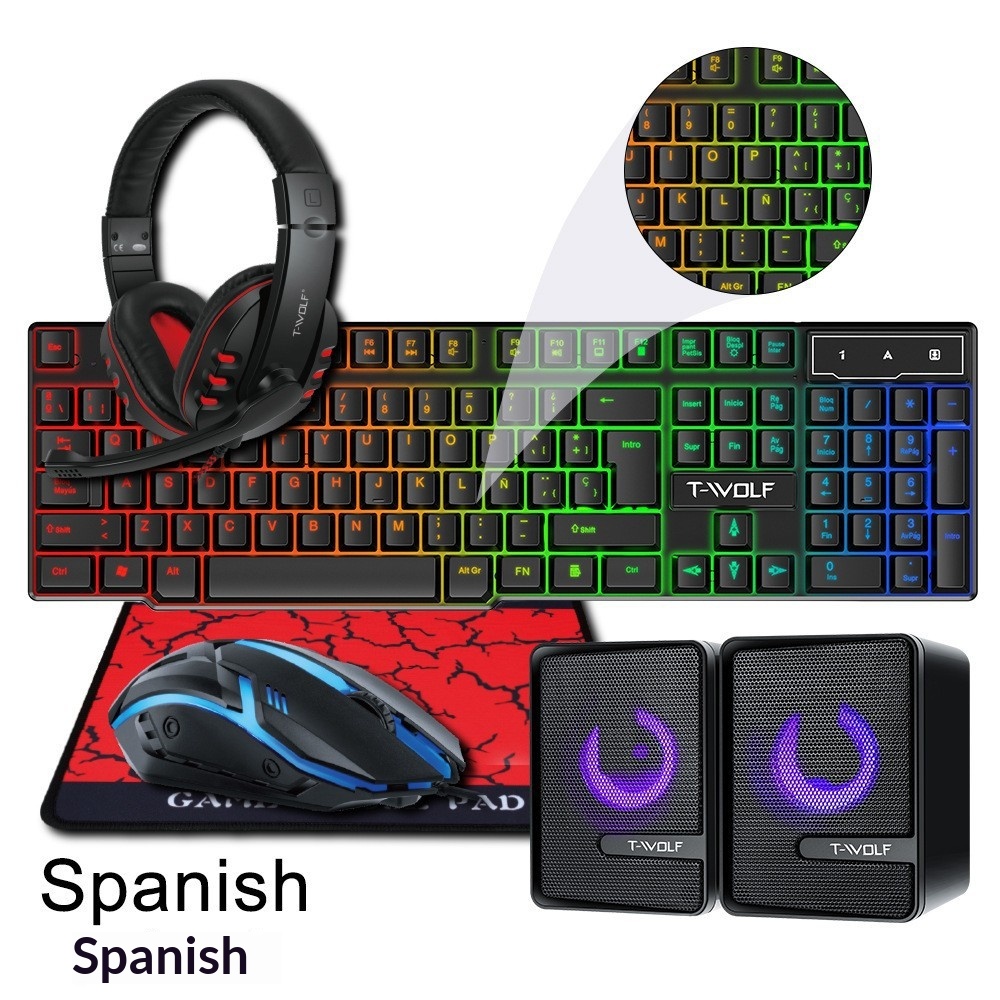 Игровой набор 4-в-1 с RGB-подс – обзор и цена Gaming Keyboard Mouse And Headset Combo