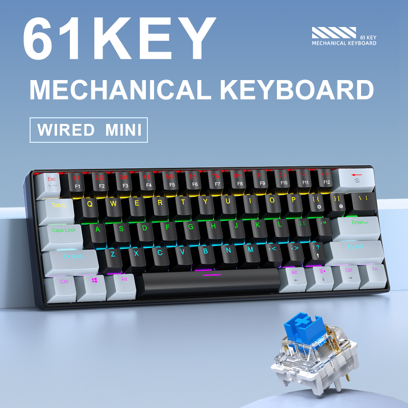 APAYADO K61 Mini 60 игровая кл – обзор и цена Keyboard Gaming Blue Switch