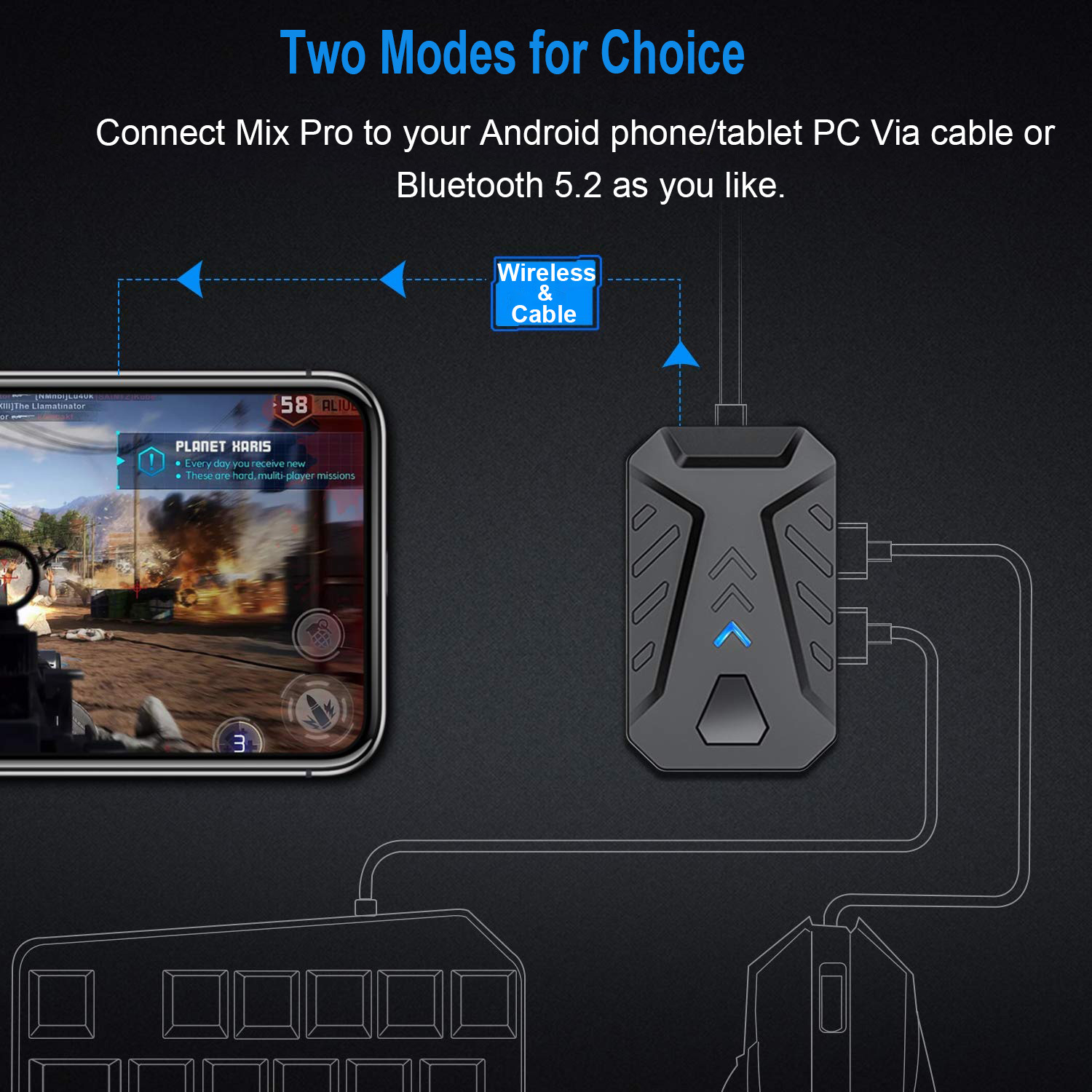 Конвертер мобильных игр, компл – обзор и цена Gaming Keyboard And Mouse Converter For Mobile