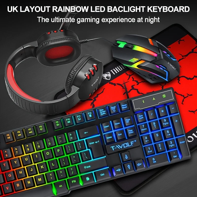Игровой комплект 4-в-1: провод – обзор и цена Gaming Keyboard Mouse And Headset Combo